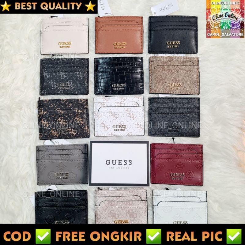 [oline_online] Card holder dompet kartu 7-10 slot motif 4g logo, embossed, crocodile grey maroon white cream beige brown coffee black with gift box kado kardus gift set gs extension extention gb pouch wrislet