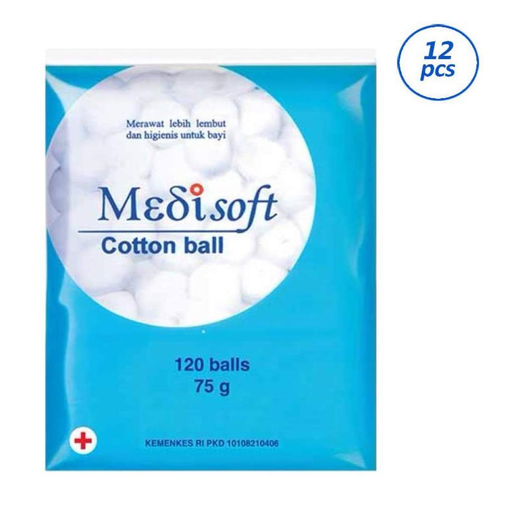 Kapas Medisoft Cotton Ball 120 balls 100 balls Kapas Bola Bayi