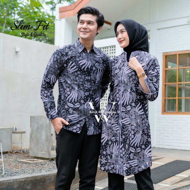 Batik Slim Fit Batik Premium Kemeja Baju Batik Pria Lengan Panjang Slimfit Modern