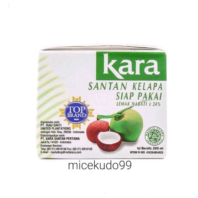 

SANTAN KARA 200ML SANTAN CAIR INSTAN COCONUT MILK