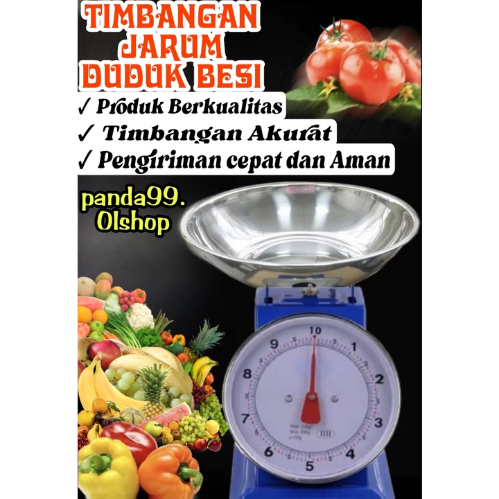 timbangan besi stainless jarum analog manual duduk sembako telur ⭐panda99⭐