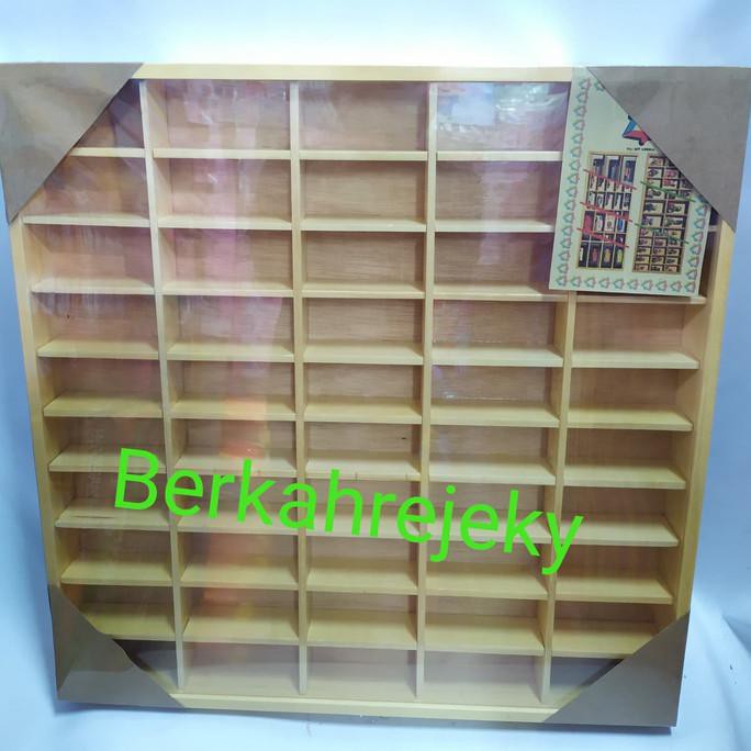 RAK KAYU MOBIL HOTWHEEL ISI 50 PCS Best Seller