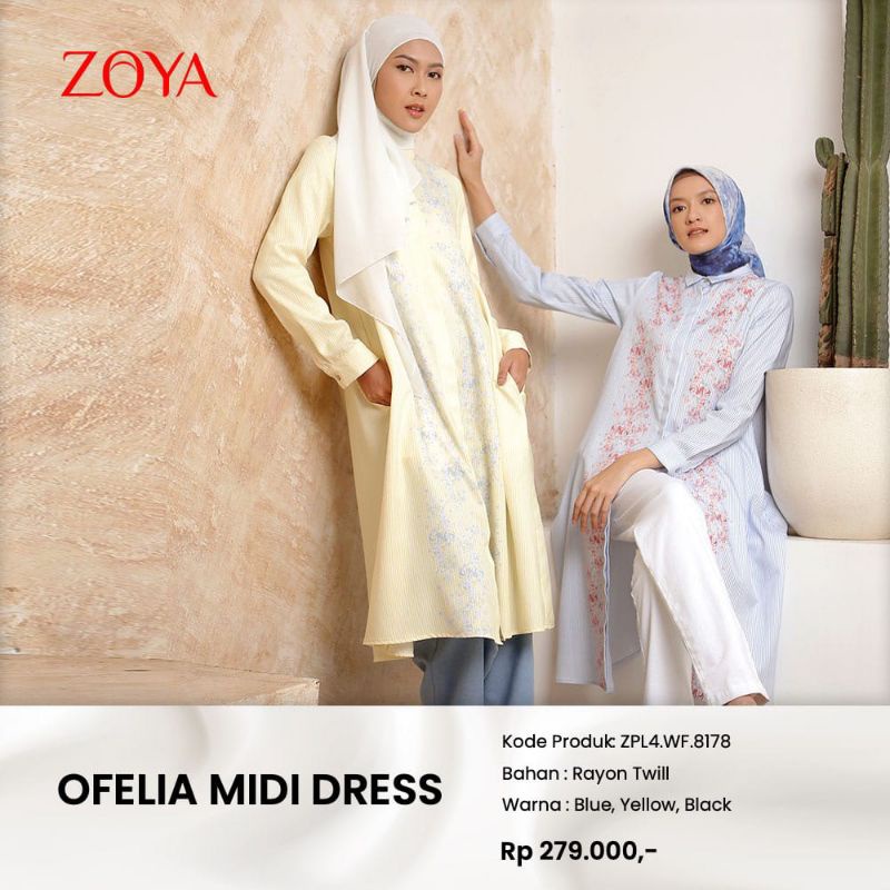 Zoya Tunik Ofelia Midi Dress NEW ARRIVAL