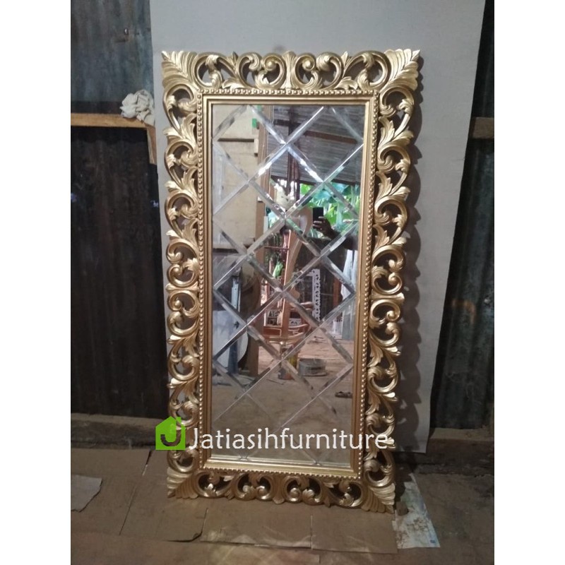 Bevel Mirror , cermin hias ukir jepara kaca