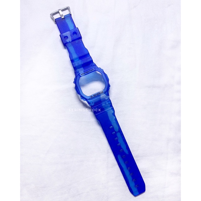 BNB Gshock DW5600 BLUE SCRATCH Strap Besel Casio G-shock