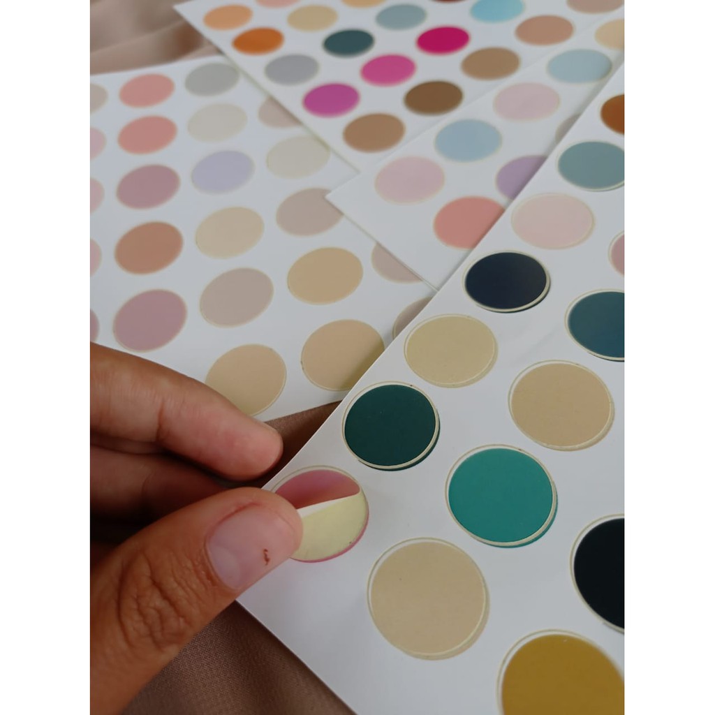 Sticker dot bulat 2cm dekorasi dinding buku journal aesthetic korea