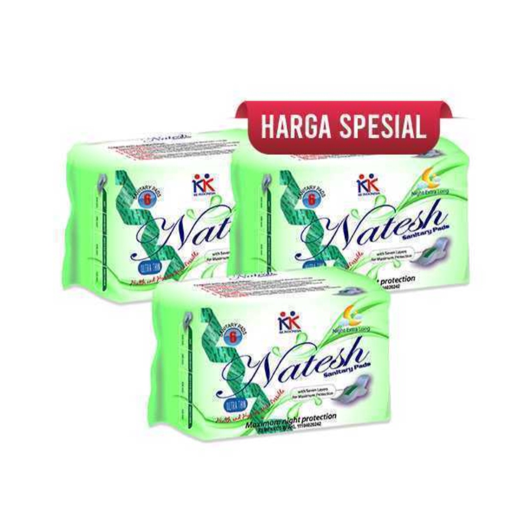 Jual Pembalut Herbal Natesh Night Extra Long Packs Shopee Indonesia