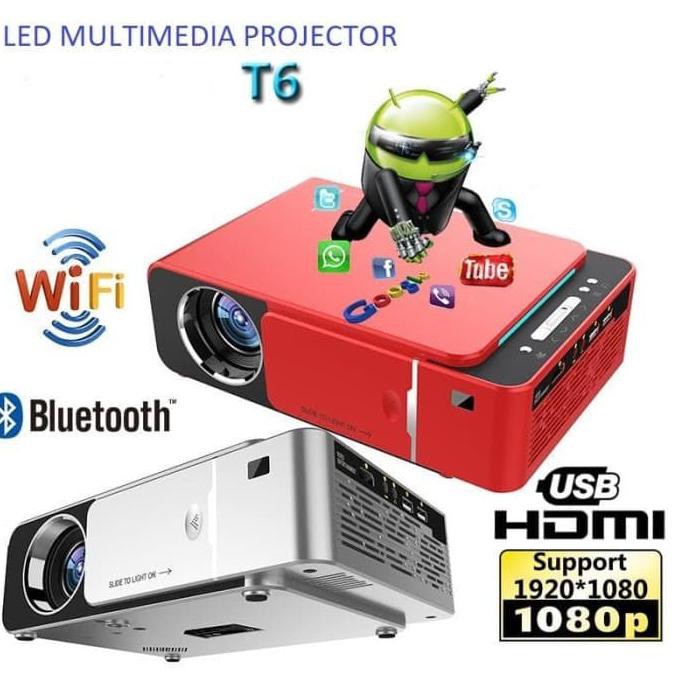 LED MULTIMEDIA PROJECTOR T6 ANDROID HD HOME THEATER PROJECTOR