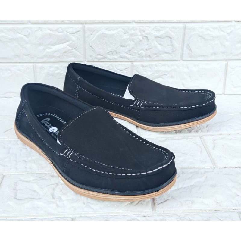 SEPATU KULIT PRIA KASUAL / SEPATU KERJA / SEPATU COWOK SLIP ON