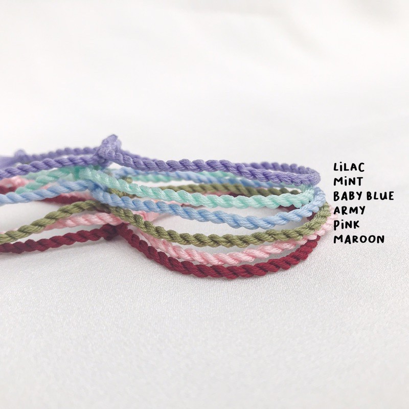 GELANG TALI TWIST (BACA DETAIL DULU DIBAWAH) - Gelang Persahabatan Gelang Warna Gelang Couple Gelang BTS Gelang Unisex Cowok