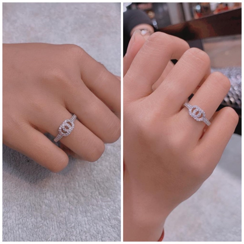 CINCIN PERMATA PERAK925/PERHIASAN PERAK925 LAPIS EMAS PUTIH ASLI/CP725