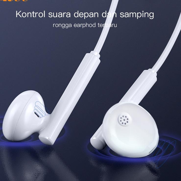 New Stock Tacoo Wired Headset Bass Earphone TEH0434 In-Ear Handsfree Superbass Bass Stereo + Mic Mic