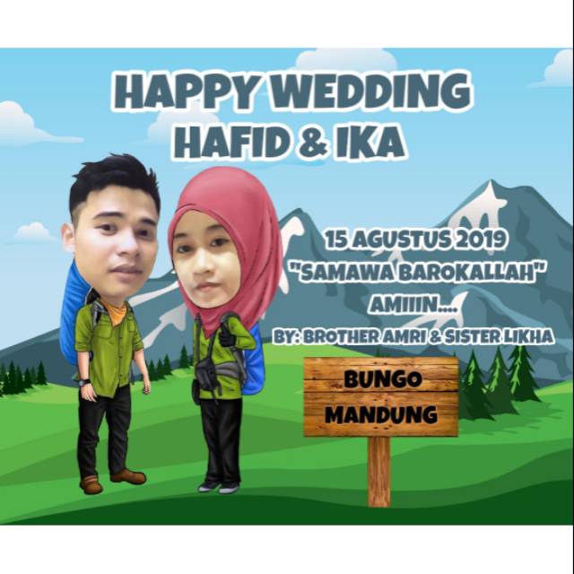 

Karikatur Art Untuk Hadiah Ultah Kado Pernikahan Hadiah Pertunangan Kado Anniversary Hadiah Wisuda