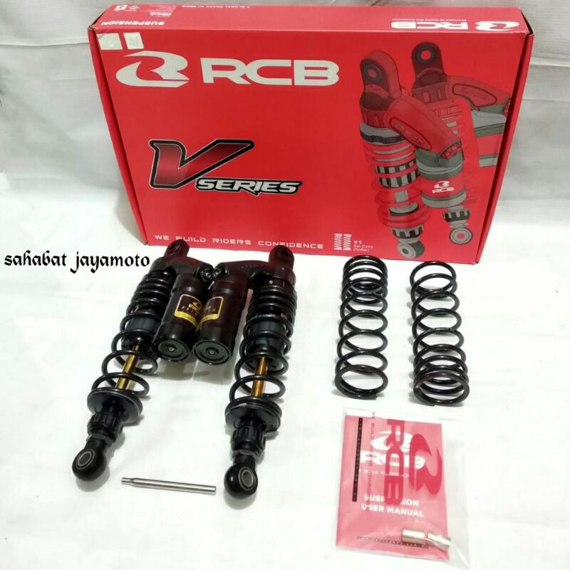 Shock Belakang RCB VD Black Series Premium 335MM RXking Supra Karisma Tiger Megapro