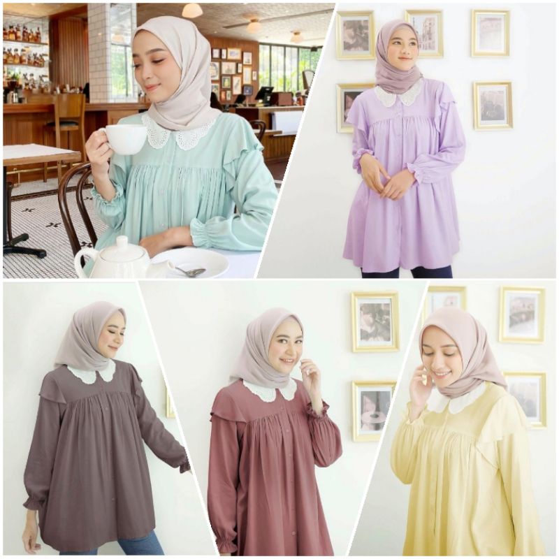 KEIRA BLOUSE XL, JENNA BLOUSE XL N ZOEY BLOUSE XXL BY VANILLA HIJAB