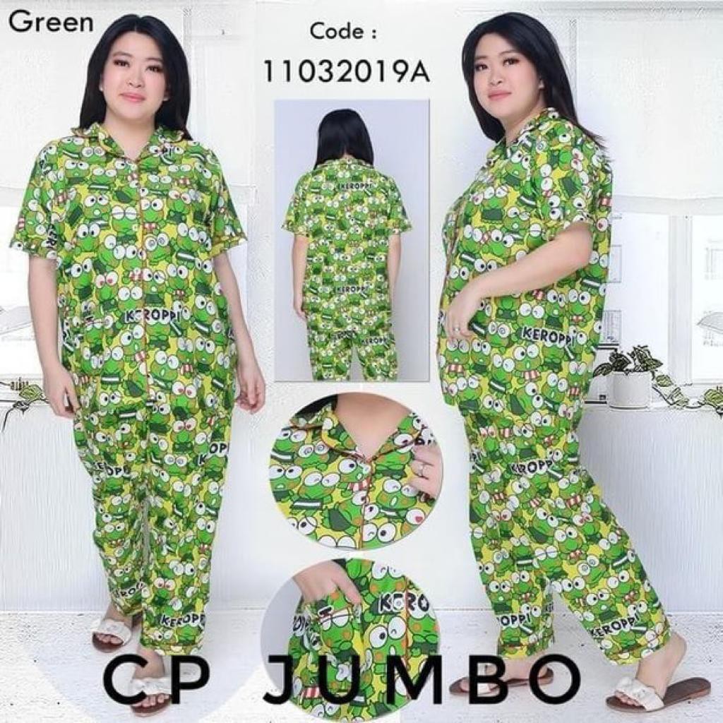 PIYAMA TERBARU BUAT REBAHAN/ alvin.store BAJU TIDUR PIYAMA / PAJAMAS DEWASA CP JUMBO KEROPPI -