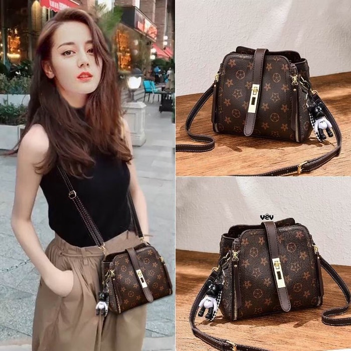 Tas Selempang Wanita Model Terbaru 2021 Grosir Tas Batam Cewek Ha AE810 Tas Bahu Wanita Gaya Korea