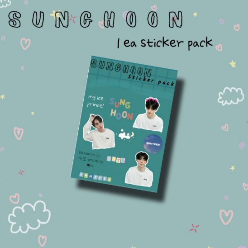 

[ready stock] DECO STICKER SUNGHOON ENHYPEN VER STIKER VINLY STICKER DEKORASI DAILY JOURNAL STIKER FANMADE
