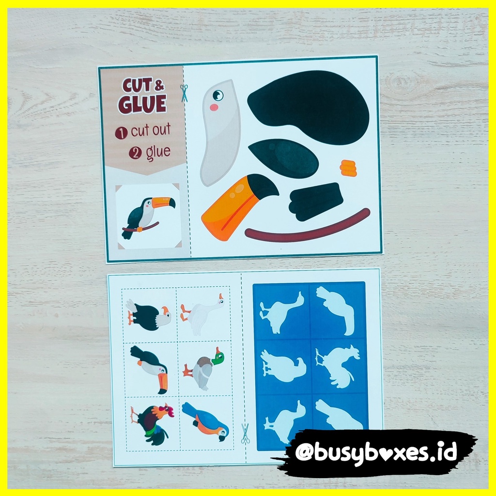 [busyboxes.id] Mainan Edukasi Menempel Sticker seri   burung bola