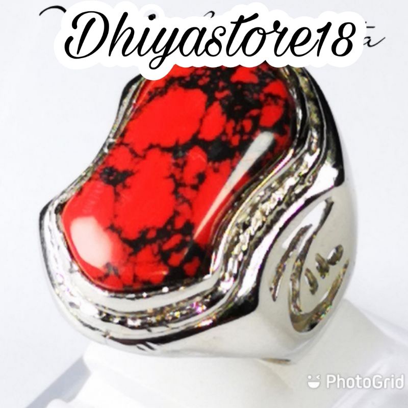 Batu Permata Natural Akik Alam Red Pirus Persia Terompah Top Color Persia Iran Terompah