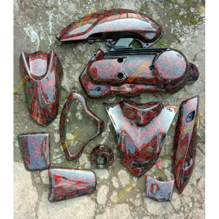 ORIGINAL CARBON KEVLAR SATU PAKET UNTUK ALLNEW AEROX CONNECTED 155 PAKET HEDON SIAP KONTES