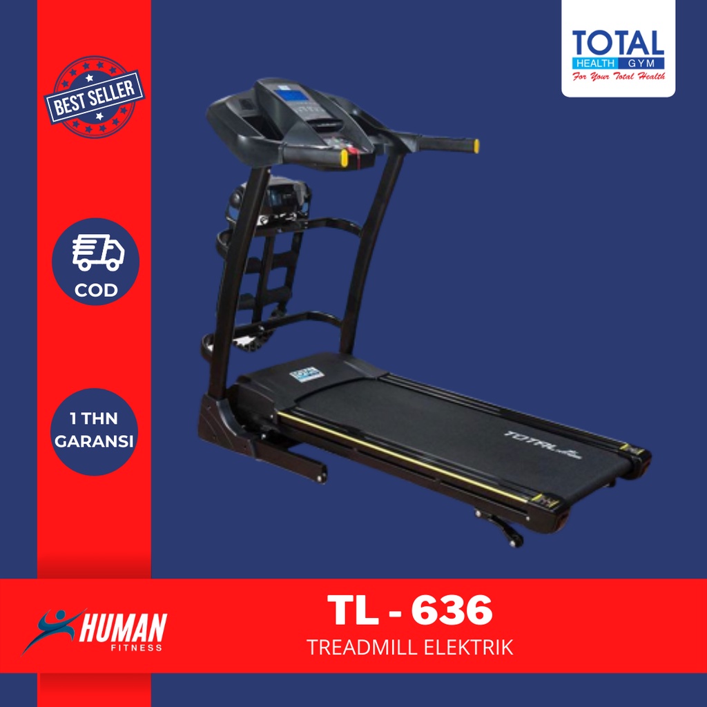 Treadmill Elektrik 3 Fungsi TL 636 Surabaya - tredmill - treatmill alat olahraga - treadmill lipat t