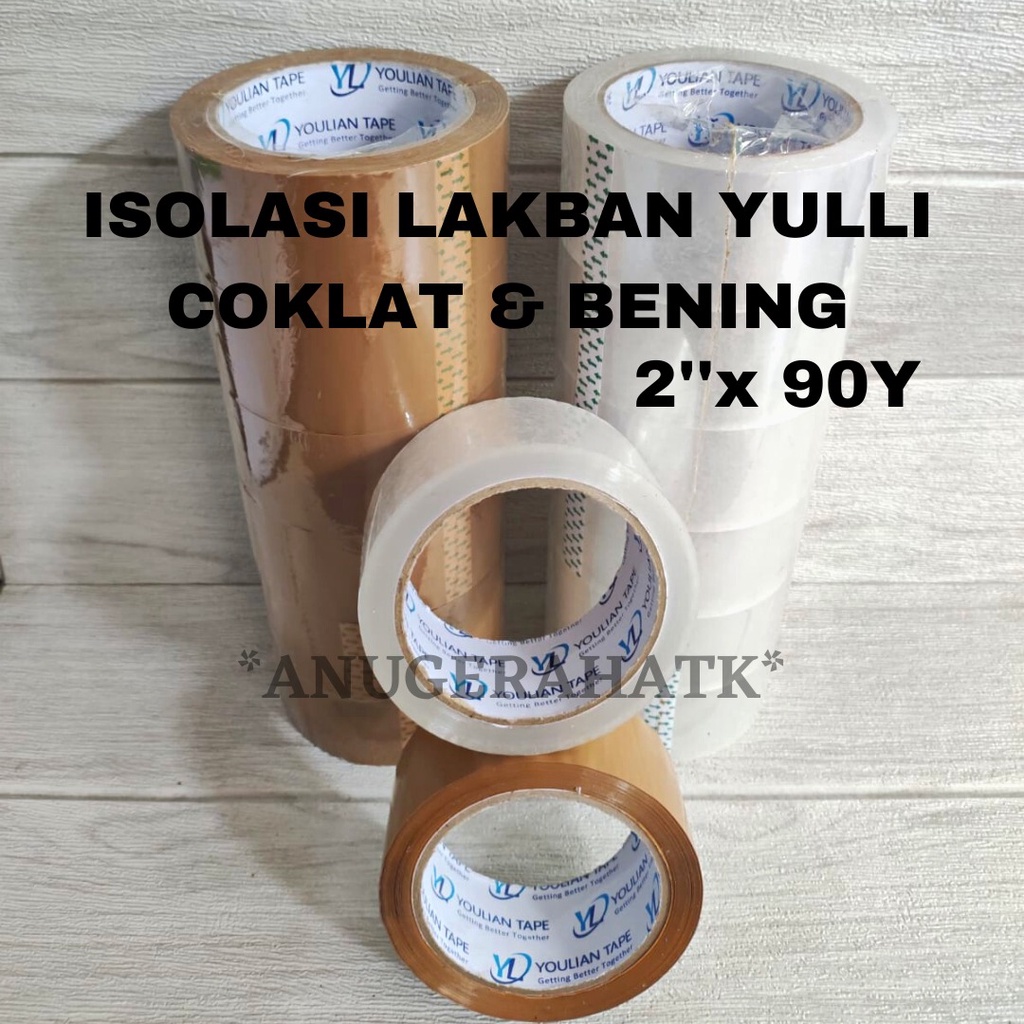 

ISOLASI LAKBAN YULLI TAPE 2 INCH x 90 YARD (Jamin Rekat)