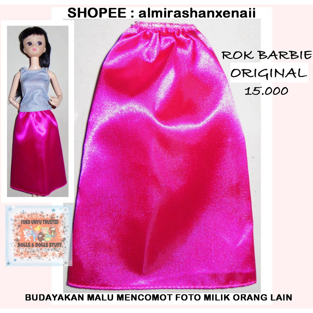 Rok Barbie/Baju Barbie/Barbie Baju/Barbie Clothes/Baju Barbie ORIGINAL - PINK C31