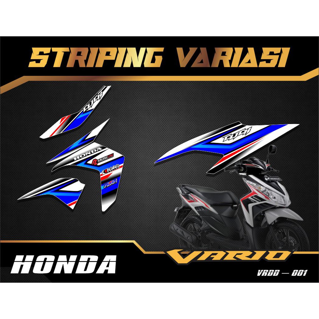 Striping Honda Vario Techno_Stiker Striping Vario Techno 110 Custom Minimalis Kode VRDD 001