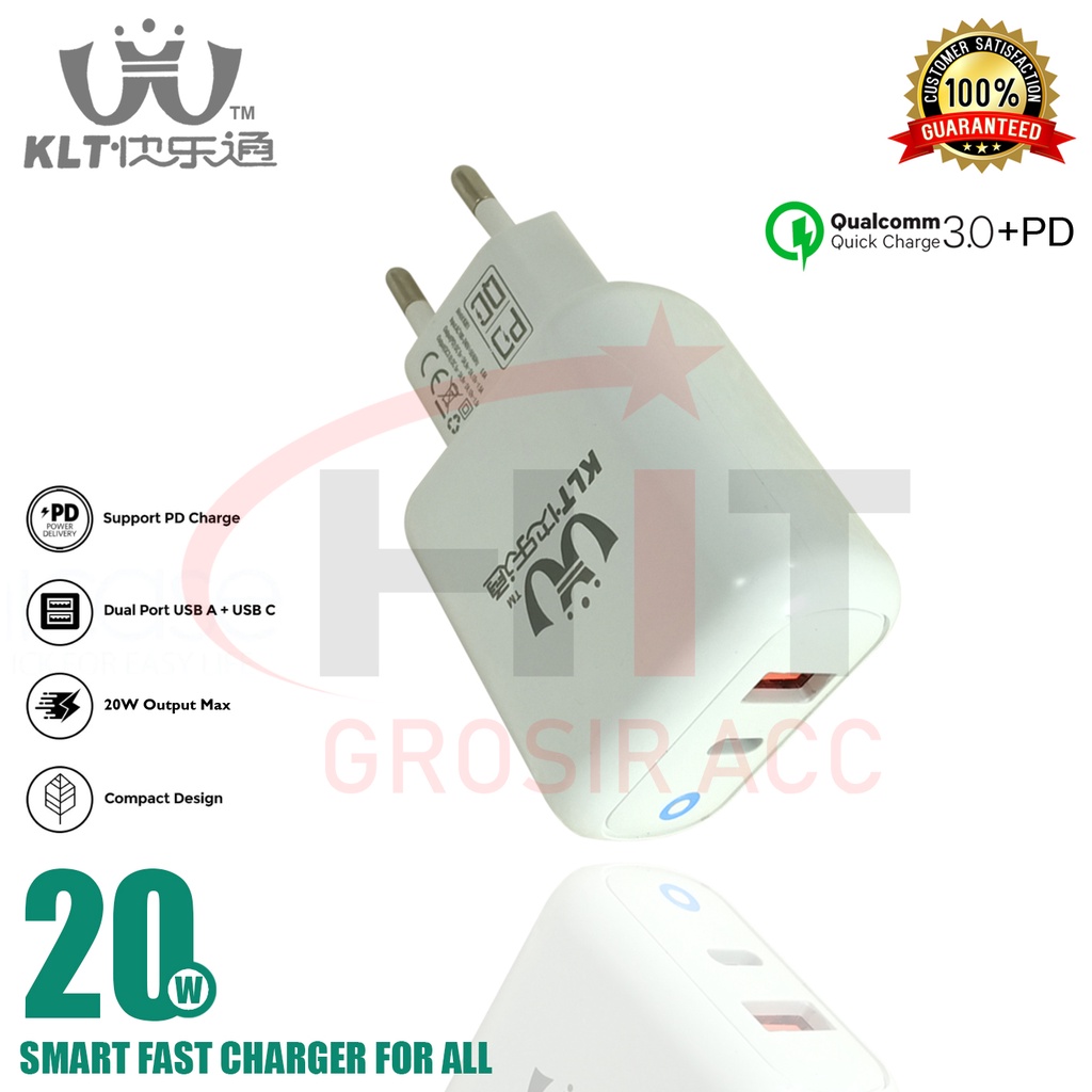 Wall Charger KLT PowerPort II with PD White Quick Charge 3.0 K801