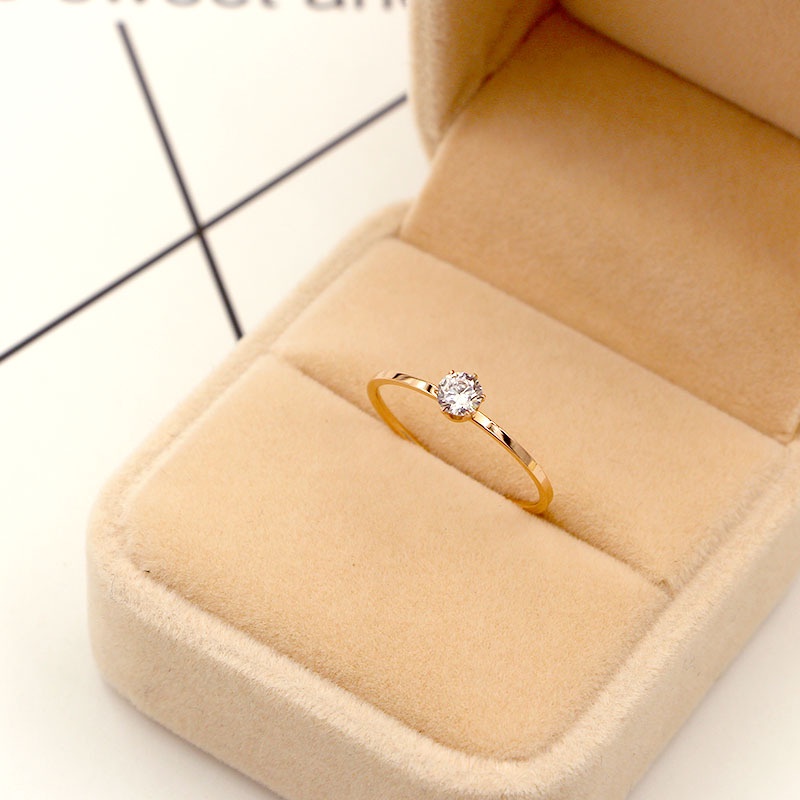 【Ready Stock】cincin titanium wanita korea anti karat asli tidak luntur kekinian Aksesoris Perhiasan Cincin perak emas fashion murah COD