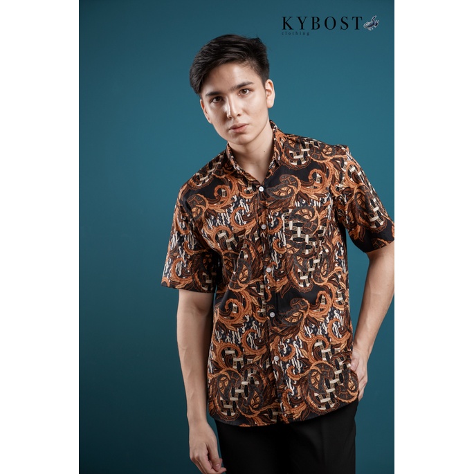 KYBOST VERTUCCI Kemeja Batik Pria Katun Premium Lengan Pendek Dan Batik Lengan Panjang Slimfit BTK01
