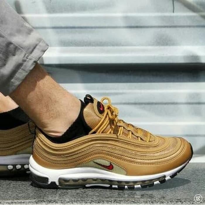 00111-PSA- Nike Air Max 97 OG Metallic Gold Sneakers Pria Sepatu Jalan PREMIUM Murah | Shopee Indonesia
