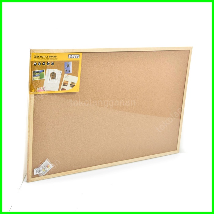 

BI-SILQUE CORK PIN BOARD / PAPAN MADING KAYU FIBRE 90X60CM SERBAGUNA MA17