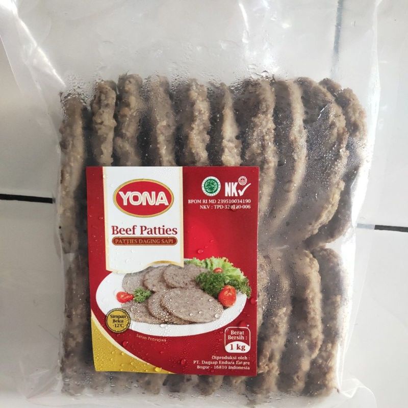 

YONA BEEF PATTIES (PATTY DAGING SAPI) 1KG