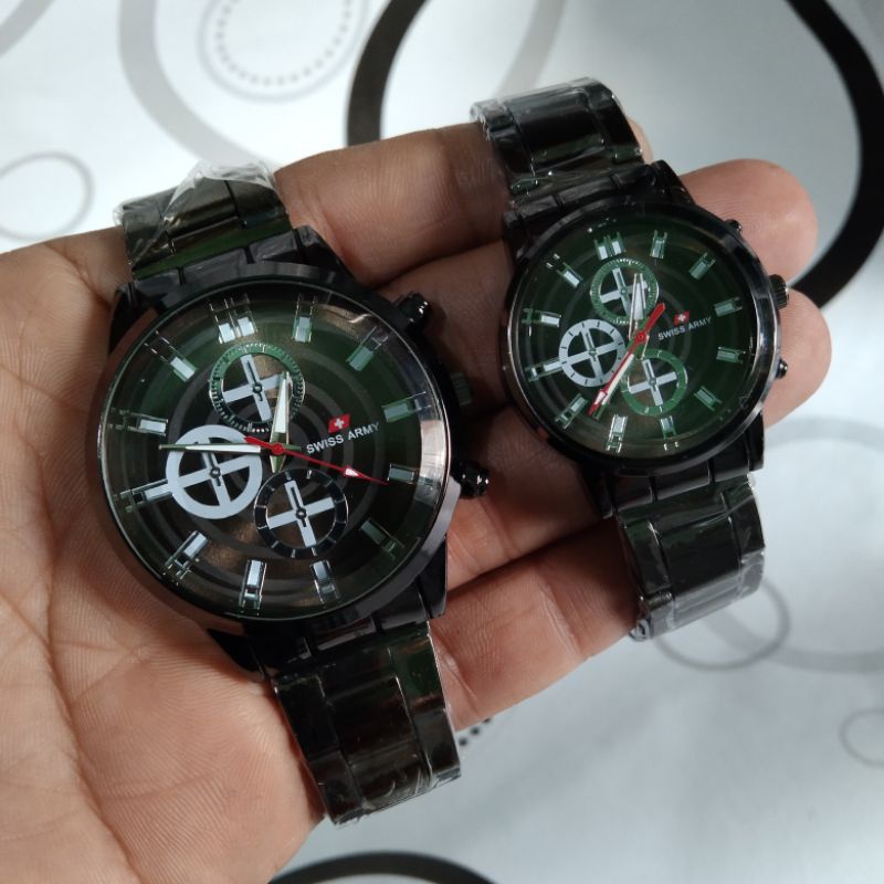 JAM TANGAN COUPLE +BOX DAN BATTERY CADANGAN