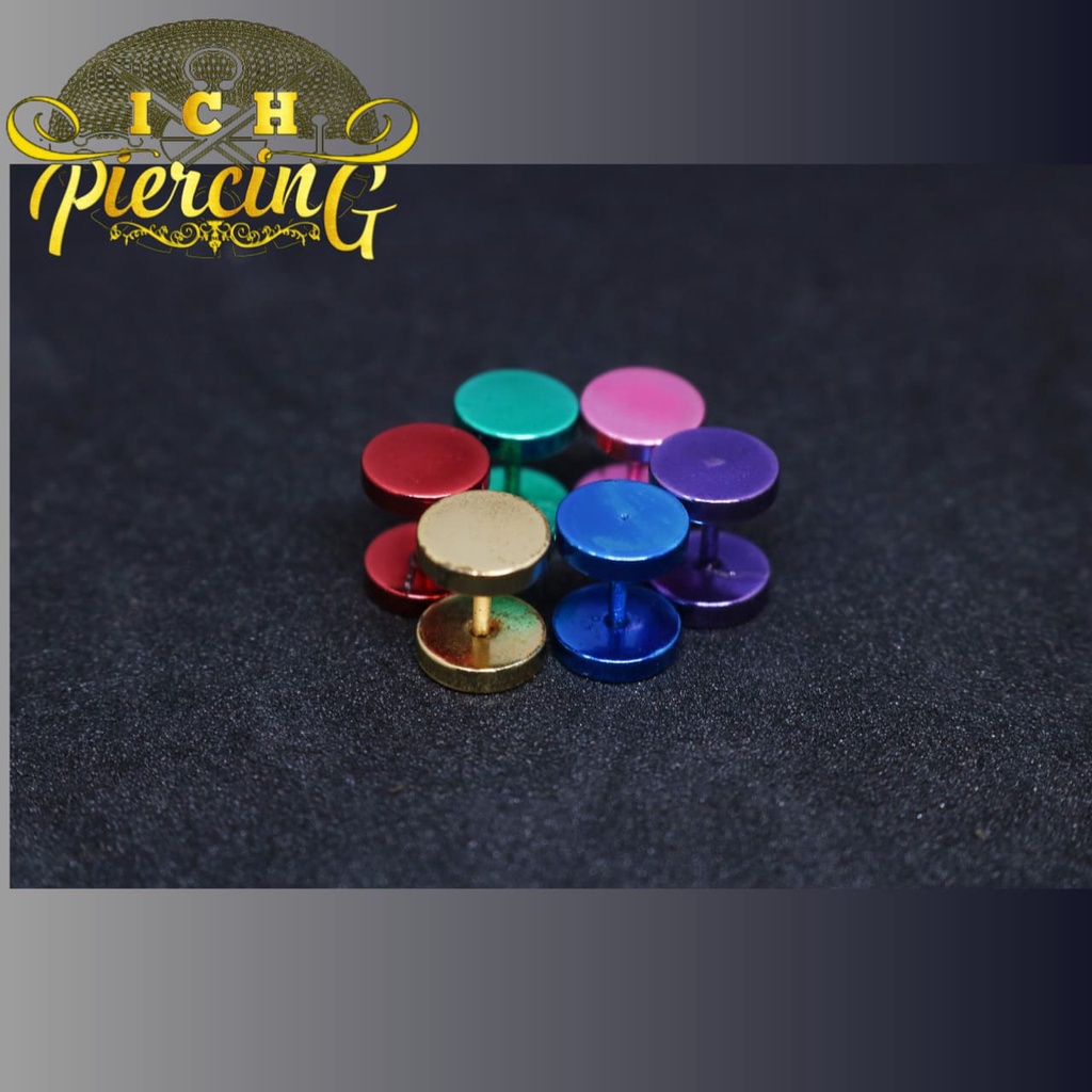 TERBARU ANTING TINDIK RODA WARNA WARNI/ ANTING RODA WARNA SATU UKURAN 10MM