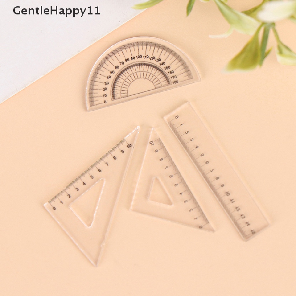 Gentlehappy 4Pcs / Set Miniatur Penggaris Skala 1: 12 Untuk Rumah Boneka