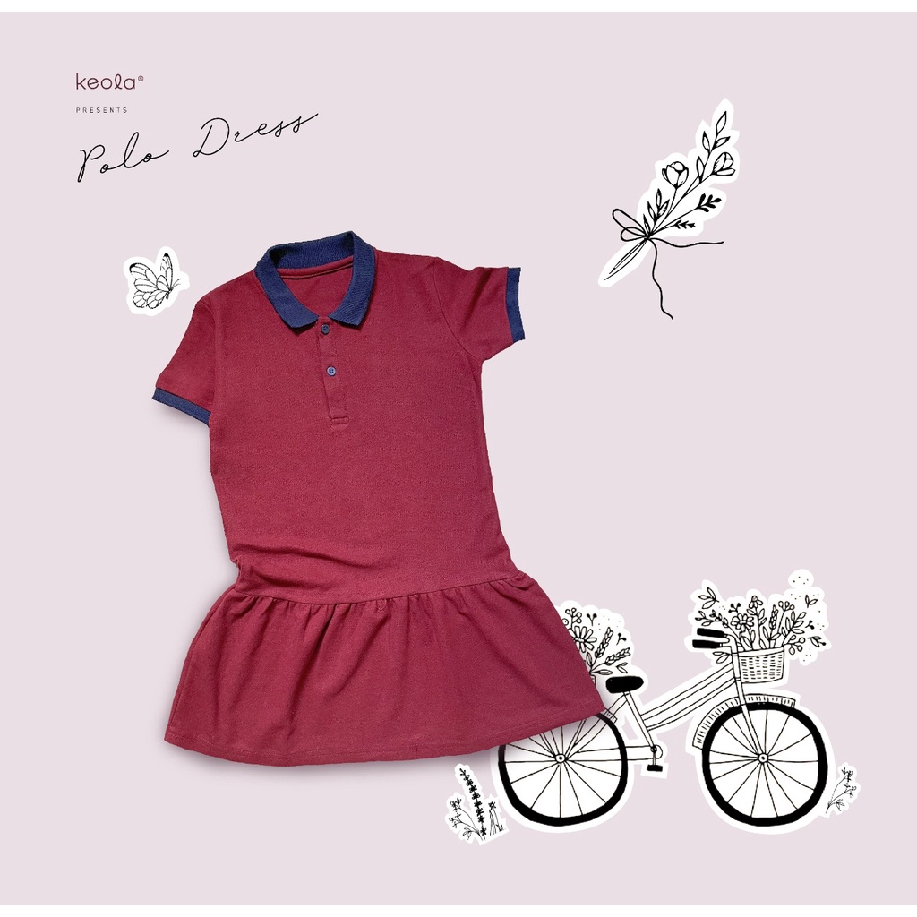 MD - Keola Fancy Polo Dress Anak / Dress Polo Anak Premium