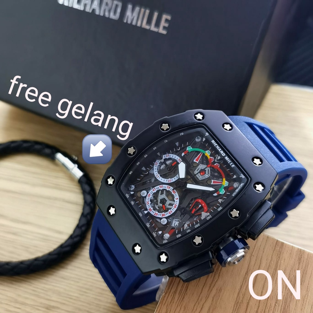 Grosiran Jam Tangan Pria 45260YO Analog Strap Rubber Include Box Exclusive, Gelang, dan Baterai Cadangan (COD)