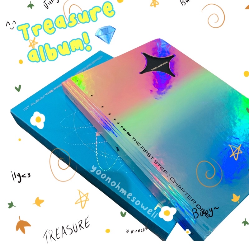 Treasure Album • The First Step Chapter One Black & 1st Album Treasure Effect Blue