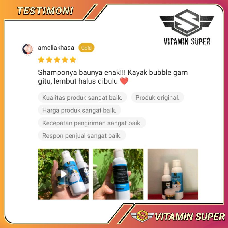 Shampoo Kucing Premium | Shampoo Anti Kutu, Anti Jamur, Anti Flea dan Tick Super Wangi