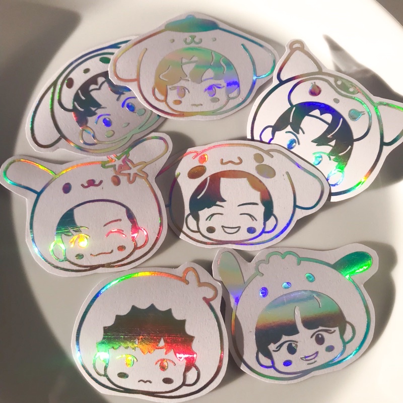 N C T x San rio Ver.1 Character reflective &amp; hologram sticker