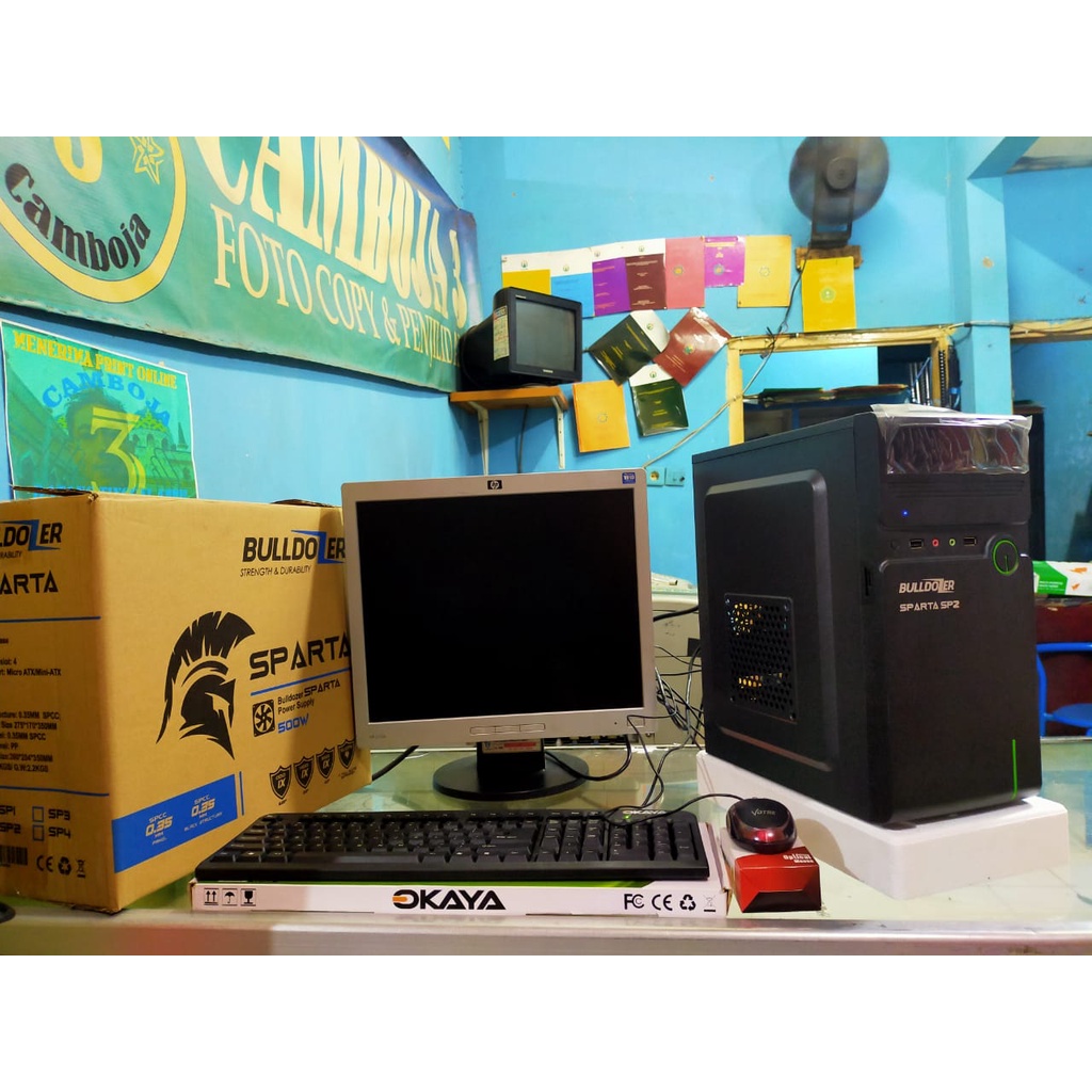 KOMPUTER FULLSET PC+LCD+KEYBOARD+MOUSE SIAP PAKAI