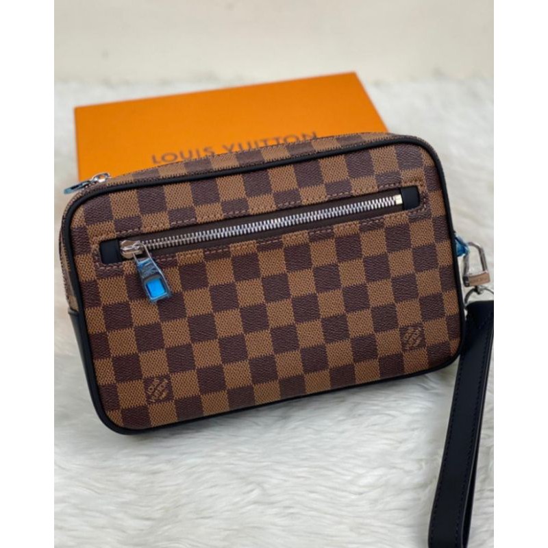 LV kasai men clutch monogram - eclipse damier graphite