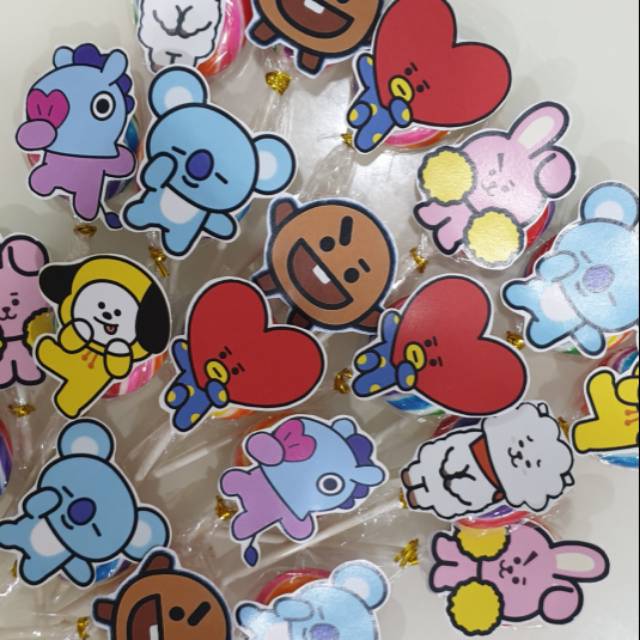

BT21 BTS permen lolipop isi 12pc