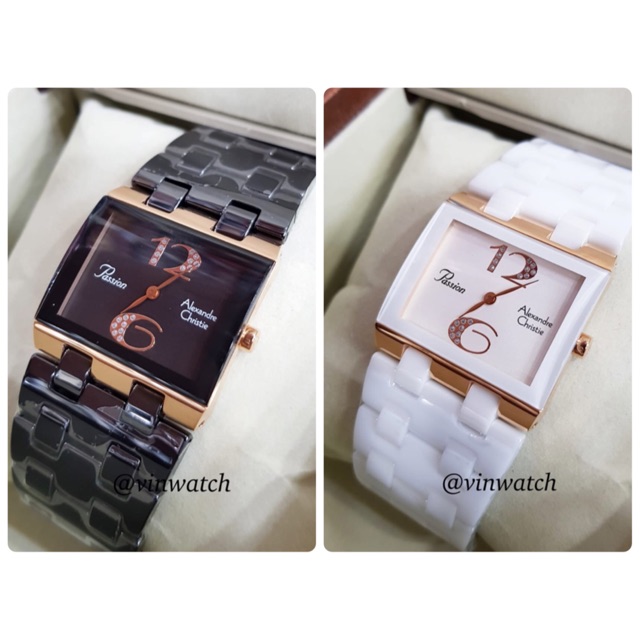 Jam Tangan Wanita Keramik Alexandre Christie 2881