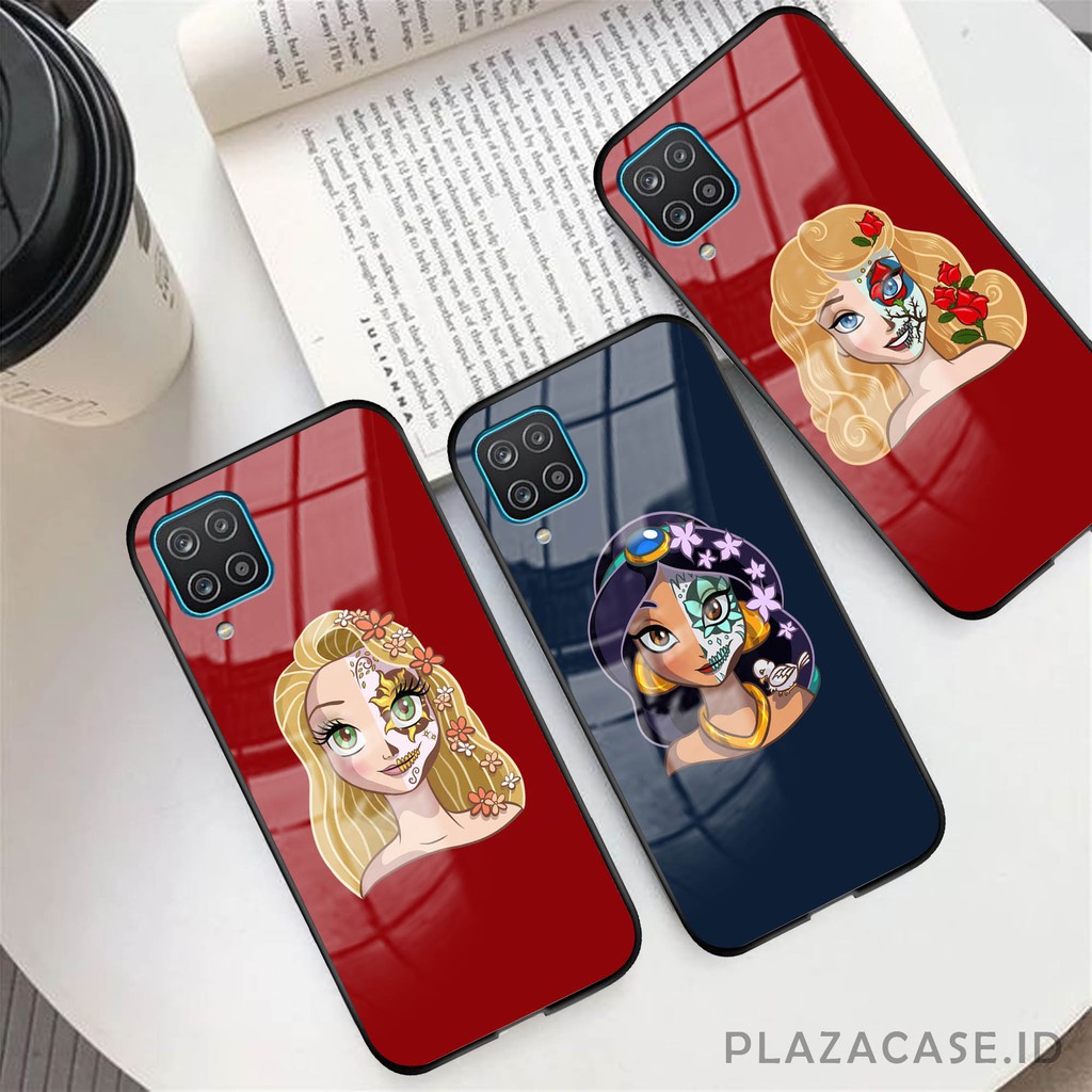 Softcase Glass Princess [K86] for All Type SAMSUNG A12 A02S A11 M11 A21S M31 A50 RENO 5 RENO 4F 9C 9