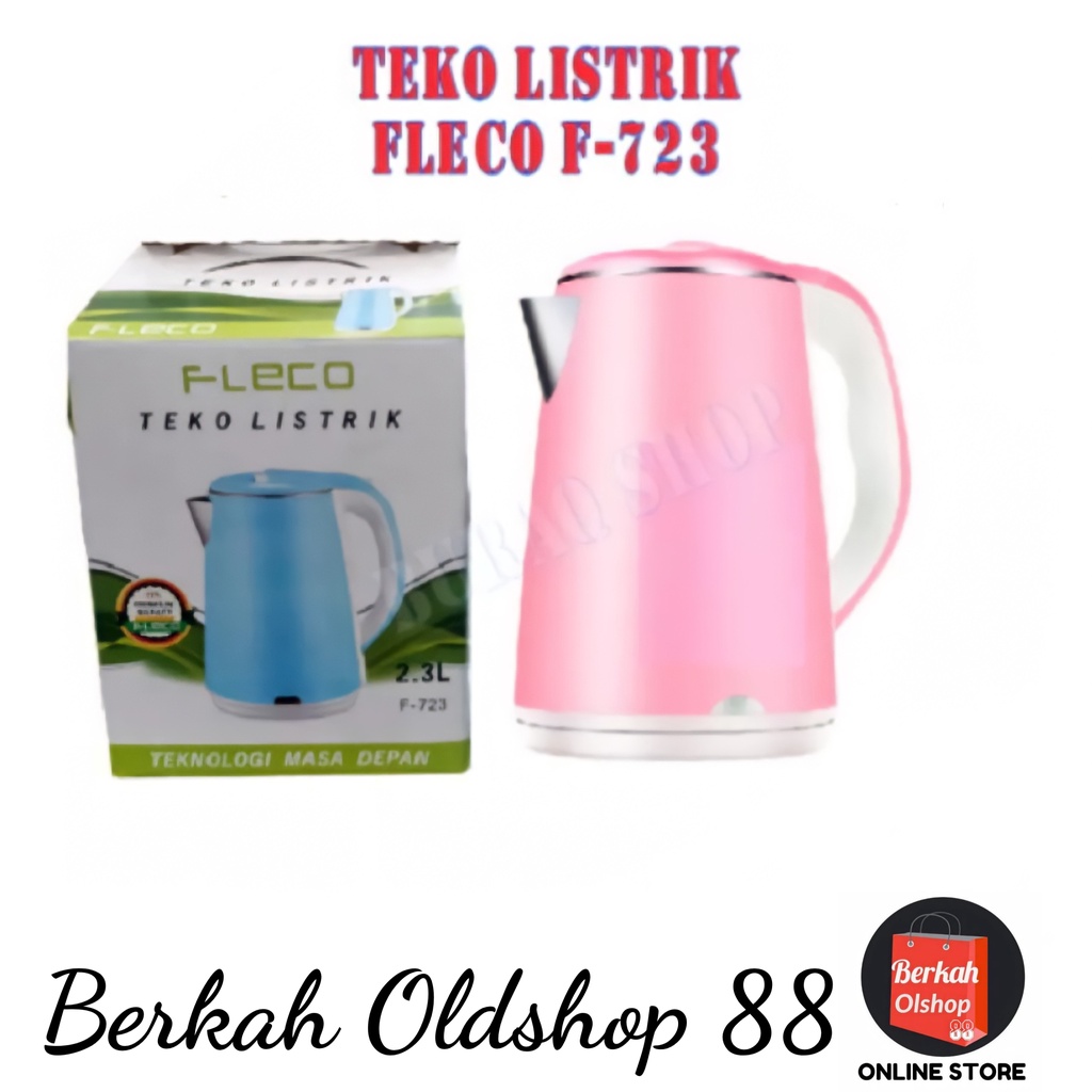 Berkah Oldshop 88 - Teko Listrik Stainless Steel Pemanas Air Kettle Electric Kapasitas 2.3L 600 Watt