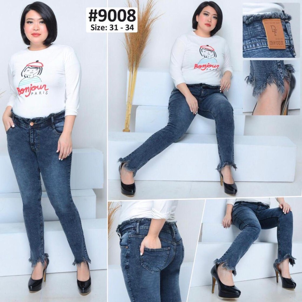 Celana Jeans Wanita Pensil Rawis 31 32 33 34 Bisa Bayar Ditempat(COD)